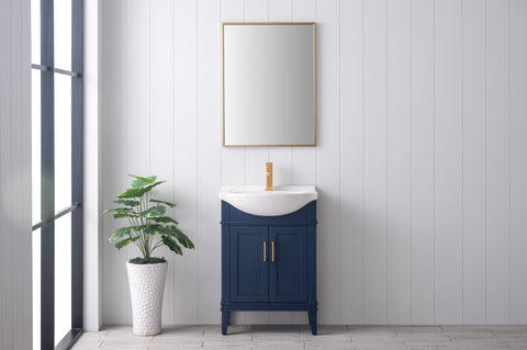 Ivy 24" Single Bathroom Vanity Set - Navy Blue
