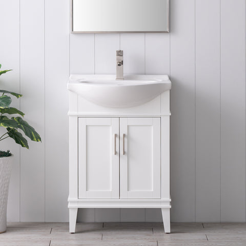 Ivy 24" Single Bathroom Vanity Set - White